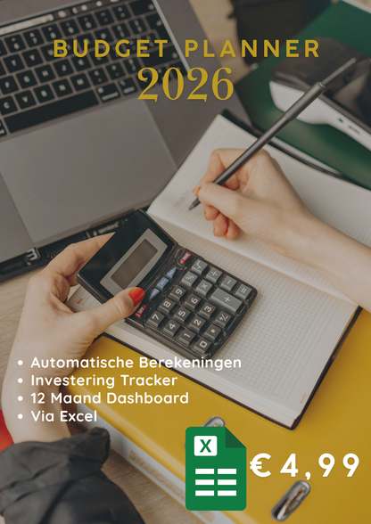 Budget Planner 2026 – Automatische Excel Bestand