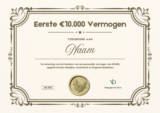 Certificaat – Eerste €10.000 Vermogen