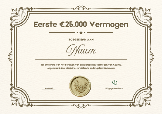Certificaat – Eerste €25.000 Vermogen