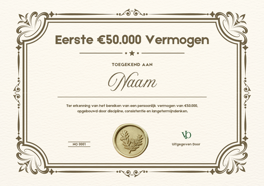 Certificaat – Eerste €50.000 Vermogen