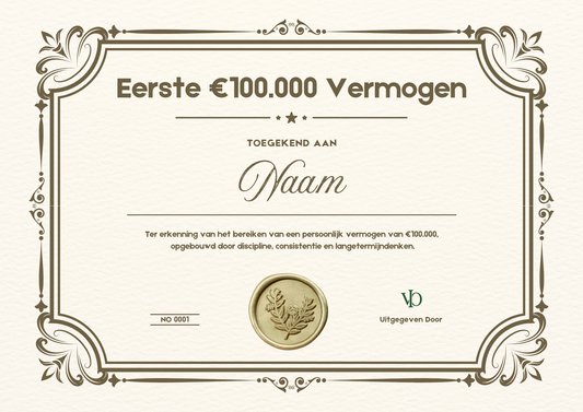 Certificaat – Eerste €100.000 Vermogen